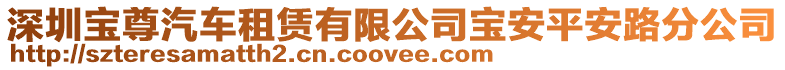 深圳寶尊汽車租賃有限公司寶安平安路分公司