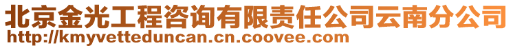 北京金光工程咨詢有限責任公司云南分公司