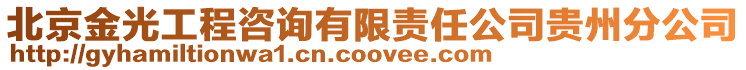北京金光工程咨詢有限責任公司貴州分公司