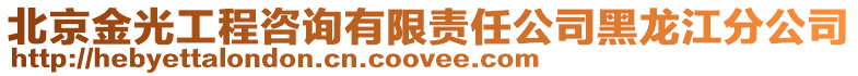 北京金光工程咨詢有限責任公司黑龍江分公司