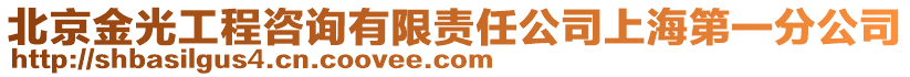 北京金光工程咨詢有限責(zé)任公司上海第一分公司