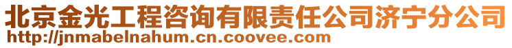北京金光工程咨詢有限責任公司濟寧分公司