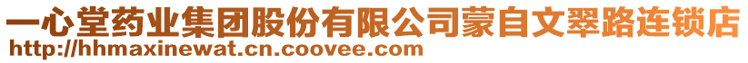 一心堂藥業(yè)集團(tuán)股份有限公司蒙自文翠路連鎖店