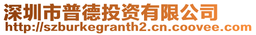 深圳市普德投資有限公司