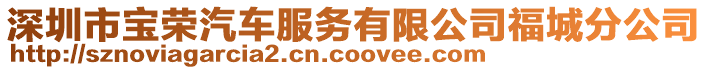 深圳市寶榮汽車服務(wù)有限公司福城分公司