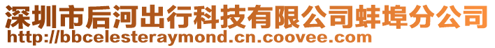 深圳市后河出行科技有限公司蚌埠分公司
