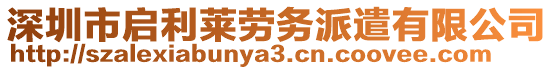 深圳市啟利萊勞務(wù)派遣有限公司