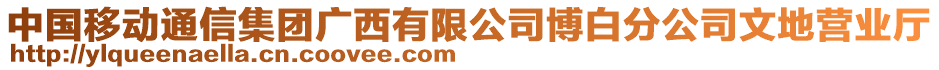 中國(guó)移動(dòng)通信集團(tuán)廣西有限公司博白分公司文地營(yíng)業(yè)廳