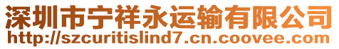 深圳市寧祥永運輸有限公司
