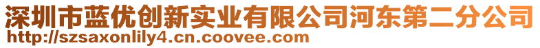 深圳市藍(lán)優(yōu)創(chuàng)新實業(yè)有限公司河?xùn)|第二分公司