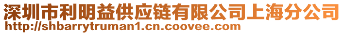 深圳市利明益供應(yīng)鏈有限公司上海分公司