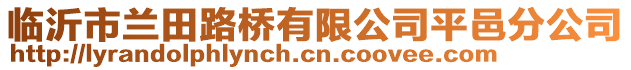 臨沂市蘭田路橋有限公司平邑分公司