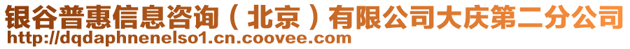 銀谷普惠信息咨詢(xún)（北京）有限公司大慶第二分公司