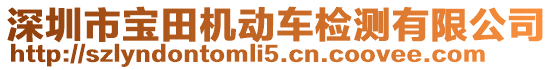 深圳市寶田機(jī)動(dòng)車檢測(cè)有限公司