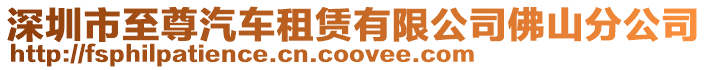 深圳市至尊汽車租賃有限公司佛山分公司