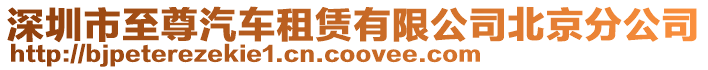 深圳市至尊汽車租賃有限公司北京分公司