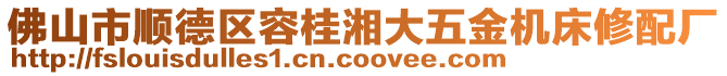 佛山市順德區(qū)容桂湘大五金機(jī)床修配廠