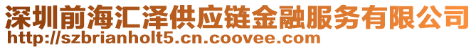 深圳前海匯澤供應鏈金融服務有限公司