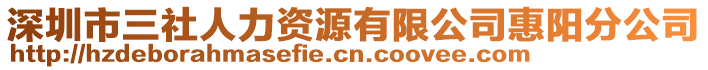 深圳市三社人力資源有限公司惠陽分公司