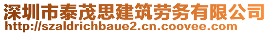 深圳市泰茂思建筑勞務有限公司
