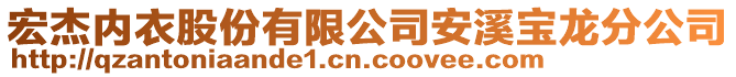 宏杰內衣股份有限公司安溪寶龍分公司