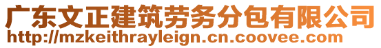 廣東文正建筑勞務(wù)分包有限公司