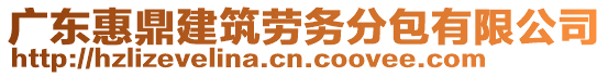 廣東惠鼎建筑勞務分包有限公司