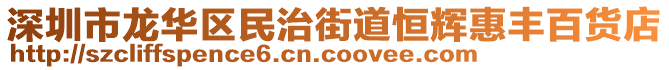 深圳市龍華區(qū)民治街道恒輝惠豐百貨店