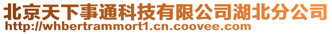 北京天下事通科技有限公司湖北分公司