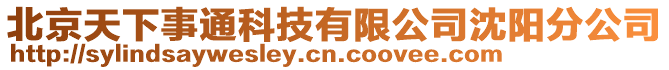 北京天下事通科技有限公司沈陽分公司