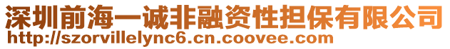 深圳前海一誠(chéng)非融資性擔(dān)保有限公司