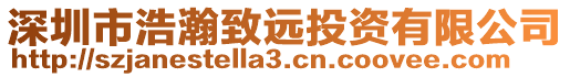深圳市浩瀚致遠(yuǎn)投資有限公司