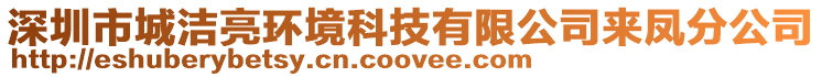 深圳市城潔亮環(huán)境科技有限公司來鳳分公司