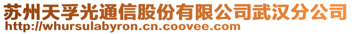 蘇州天孚光通信股份有限公司武漢分公司