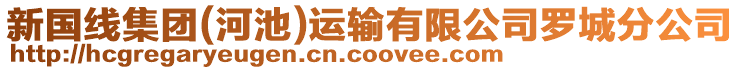 新國線集團(tuán)(河池)運(yùn)輸有限公司羅城分公司