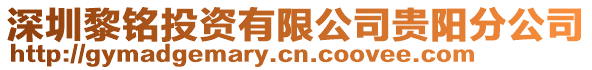 深圳黎銘投資有限公司貴陽分公司