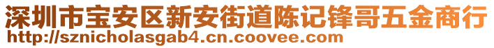 深圳市寶安區(qū)新安街道陳記鋒哥五金商行