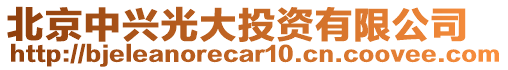 北京中興光大投資有限公司