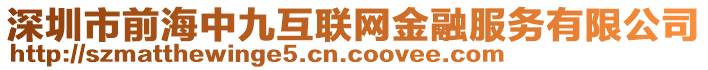 深圳市前海中九互聯(lián)網(wǎng)金融服務(wù)有限公司