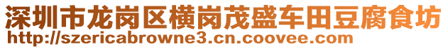 深圳市龍崗區(qū)橫崗茂盛車田豆腐食坊