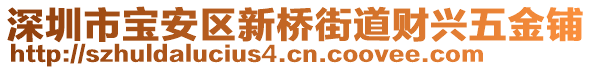 深圳市寶安區(qū)新橋街道財興五金鋪