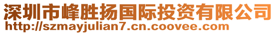 深圳市峰勝揚國際投資有限公司