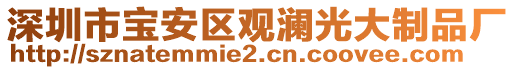 深圳市寶安區(qū)觀瀾光大制品廠