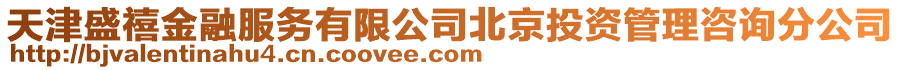 天津盛禧金融服務(wù)有限公司北京投資管理咨詢分公司