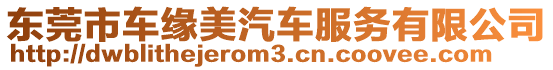 東莞市車緣美汽車服務有限公司