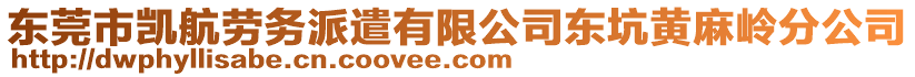 東莞市凱航勞務派遣有限公司東坑黃麻嶺分公司
