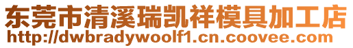 東莞市清溪瑞凱祥模具加工店