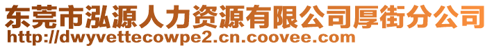 東莞市泓源人力資源有限公司厚街分公司