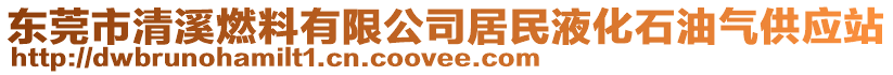 東莞市清溪燃料有限公司居民液化石油氣供應站