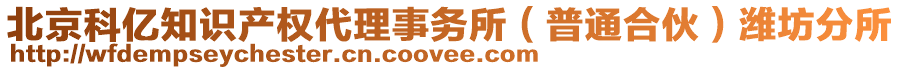 北京科億知識產(chǎn)權(quán)代理事務(wù)所(普通合伙)濰坊分所